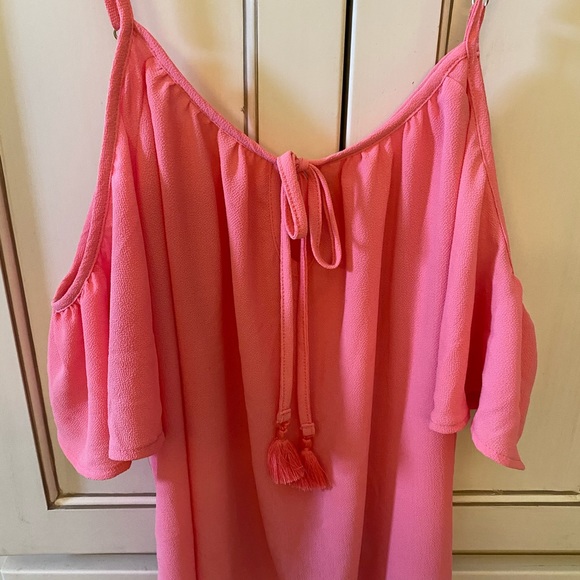 Show me your Mumu off the shoulder pink top, XS - Picture 2 of 4